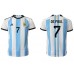 Billige Argentina Rodrigo de Paul #7 Hjemmebane Fodboldtrøjer VM 2022 Kortærmet